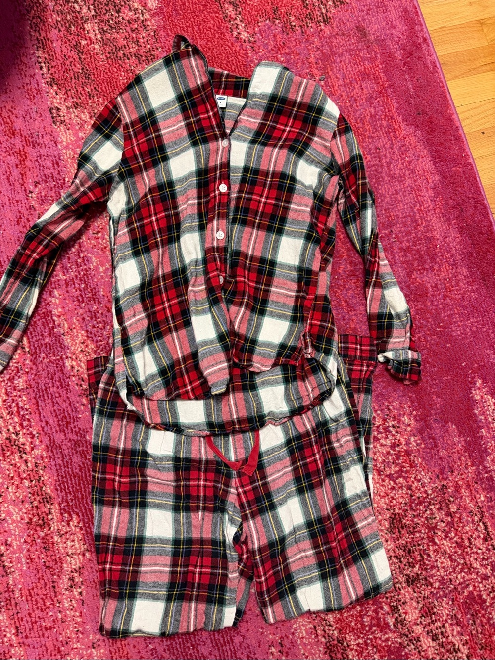 Red Plaid Pajama Set - Soft Flannel Top & Bottom